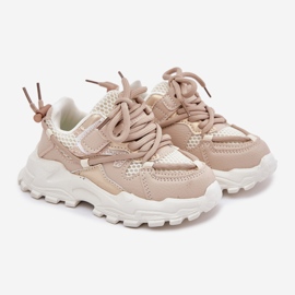 Zapatillas deportivas de zapatillas beige para niños 1
