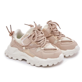 Zapatillas deportivas de zapatillas beige para niños 7