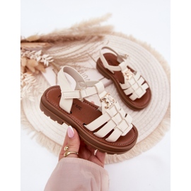 Sandalias de niñas con detalle decorativo BEIGE 4
