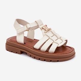 Sandalias de niñas con detalle decorativo BEIGE 5