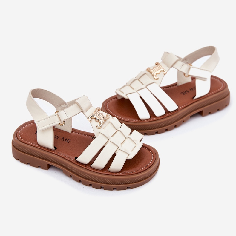 Sandalias de niñas con detalle decorativo BEIGE 2
