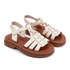 Sandalias de niñas con detalle decorativo BEIGE 6