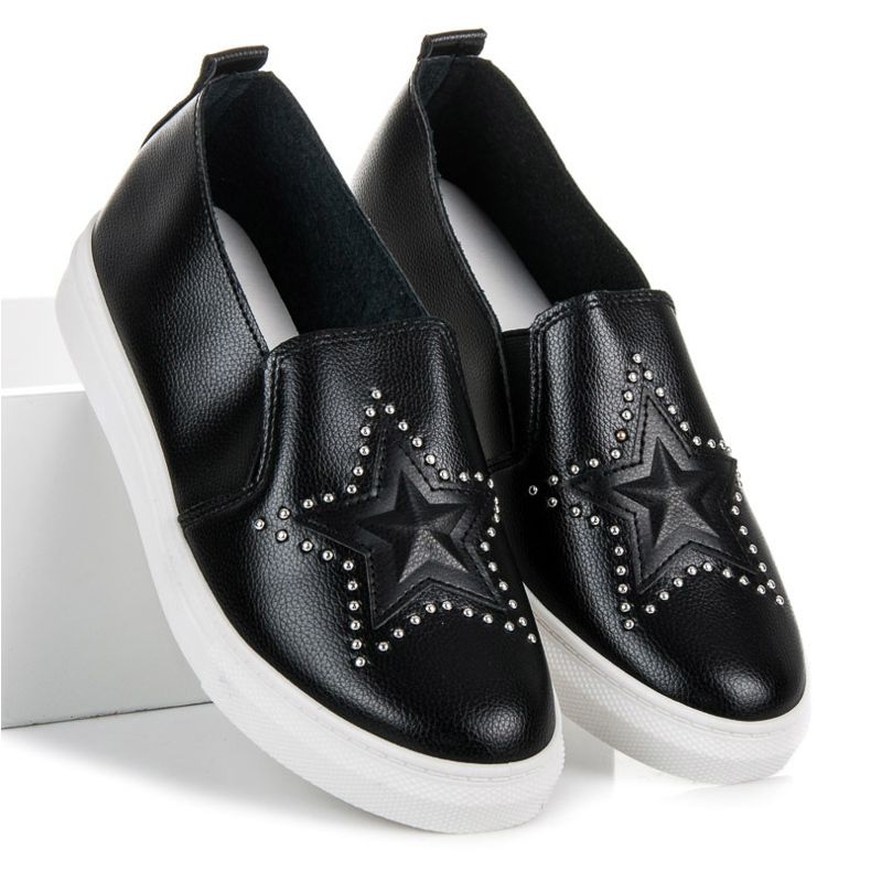 Slipons negros con estrella 2