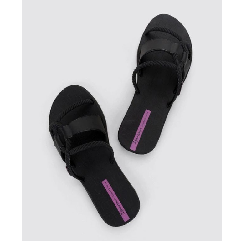 Ipanema femenina Diversa Slidel 27232 BG830 Flip Black -Flops negro 4