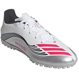 Adidas F50 Messi Club TF JP7445 Zapatos de fútbol blanco 3