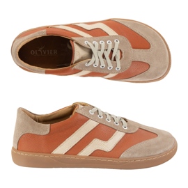 Zapatos de cuero para mujeres descalzos Olivier Eliza Rude naranja 1