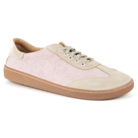 Zapatos de cuero para mujeres descalzos Olivier Eliza Pink Flowers rosado 2