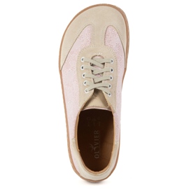 Zapatos de cuero para mujeres descalzos Olivier Eliza Pink Flowers rosado 7