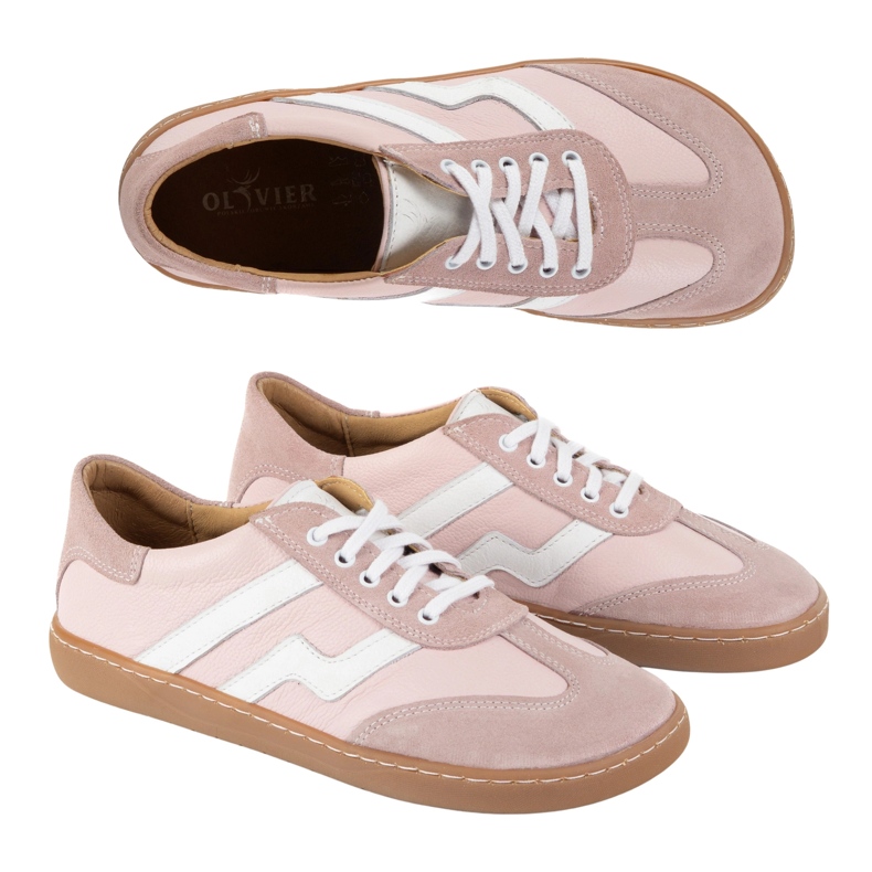 Zapatos de cuero para mujeres descalzos Olivier Eliza Pink rosado 2 Zapatos de cuero para mujeres descalzos Olivier Eliza Pink rosado 2