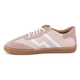 Zapatos de cuero para mujeres descalzos Olivier Eliza Pink rosado 4