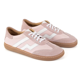 Zapatos de cuero para mujeres descalzos Olivier Eliza Pink rosado 5
