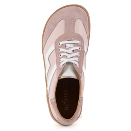 Zapatos de cuero para mujeres descalzos Olivier Eliza Pink rosado 9