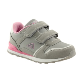American Club Velcro deportivo incrustación de cuero americano rosado gris blanco 1 American Club Velcro deportivo incrustación de cuero americano rosado gris blanco 1