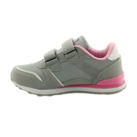 American Club Velcro deportivo incrustación de cuero americano rosa gris blanco 2