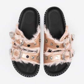 Seastar Chanclas doradas con hebillas dorado 4