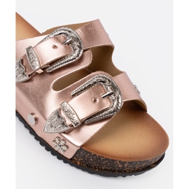 Seastar Flip de color de oro rosa para mujeres chanclas rosado 4