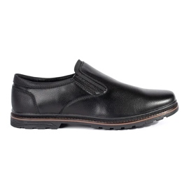 Los zapatos de hombre resbalaron negros 1