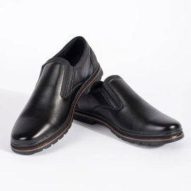 Los zapatos de hombre resbalaron negros 4