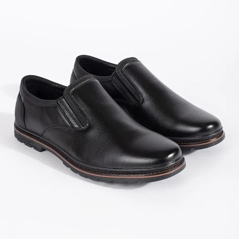 Los zapatos de hombre resbalaron negros 2 Los zapatos de hombre resbalaron negros 2
