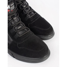 Zapatos para hombres de gamuza aislado negro 1