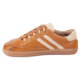 Zapatillas de deporte descalza Kaia Olivier - zapatos de cuero marrón claro 2