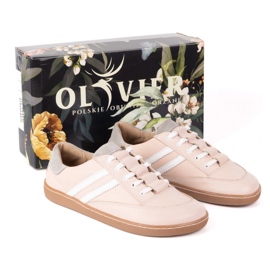 Zapatillas de deporte descalzo Kaia Olivier - zapatos de cuero anatómico en polvo rosado 9