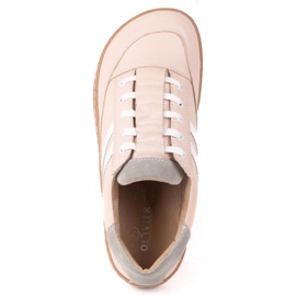 Zapatillas de deporte descalzo Kaia Olivier - zapatos de cuero anatómico en polvo rosado 8
