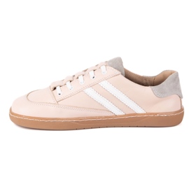 Zapatillas de deporte descalzo Kaia Olivier - zapatos de cuero anatómico en polvo rosado 2