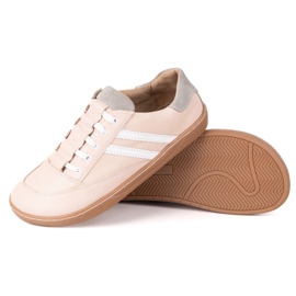 Zapatillas de deporte descalzo Kaia Olivier - zapatos de cuero anatómico en polvo rosado 5