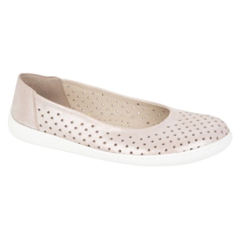Olivier Slip de bombas minimalistas de mujer descalzo -in 1771pol Pink Satin Perforation rosado 1