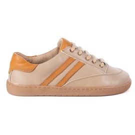 Zapatillas de deporte descalzo Kaia Olivier - zapatos de cuero anatómico cappuccino beige 2 Zapatillas de deporte descalzo Kaia Olivier - zapatos de cuero anatómico cappuccino beige 2