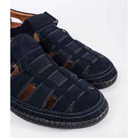 Sandalias azul marino para hombres 1