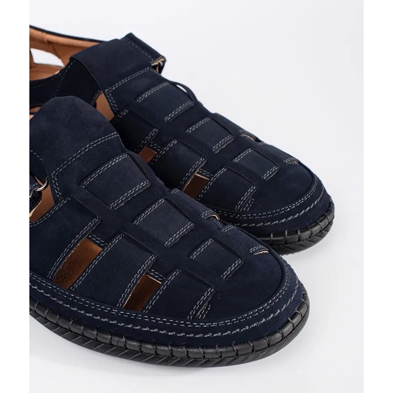 Sandalias azul marino para hombres 1