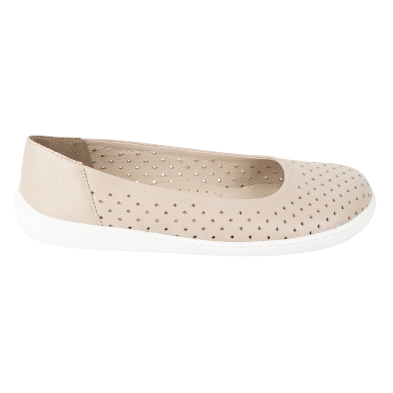 Olivier Ballerinas minimalistas de mujeres descalzos resbalaron 1771pol Openwork beige 1