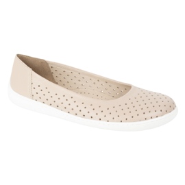 Olivier Ballerinas minimalistas de mujeres descalzos resbalaron 1771pol Openwork beige 3