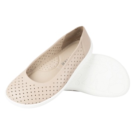 Olivier Ballerinas minimalistas de mujeres descalzos resbalaron 1771pol Openwork beige 6
