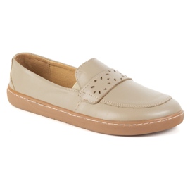 Olivier Mocasines de Inga de Femenina Barefoot con un amplio polaco delantero Beige oscuro 2