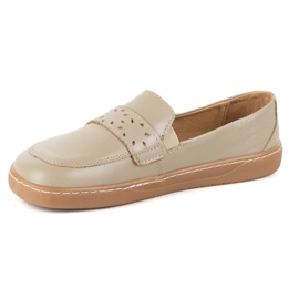Olivier Mocasines de Inga de Femenina Barefoot con un amplio polaco delantero Beige oscuro 3