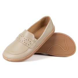Olivier Mocasines de Inga de Femenina Barefoot con un amplio polaco delantero Beige oscuro 5