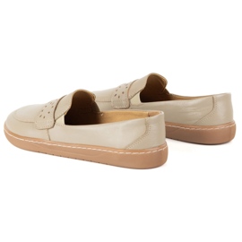 Olivier Mocasines de Inga de Femenina Barefoot con un amplio polaco delantero Beige oscuro 6