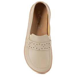 Olivier Mocasines de Inga de Femenina Barefoot con un amplio polaco delantero Beige oscuro 8
