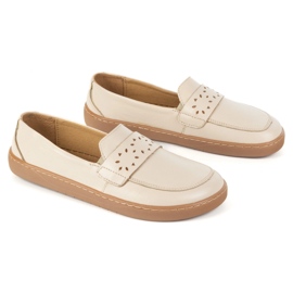 Olivier Barefoot Inga Momoters para mujeres con un beige polaco delantero amplio 6