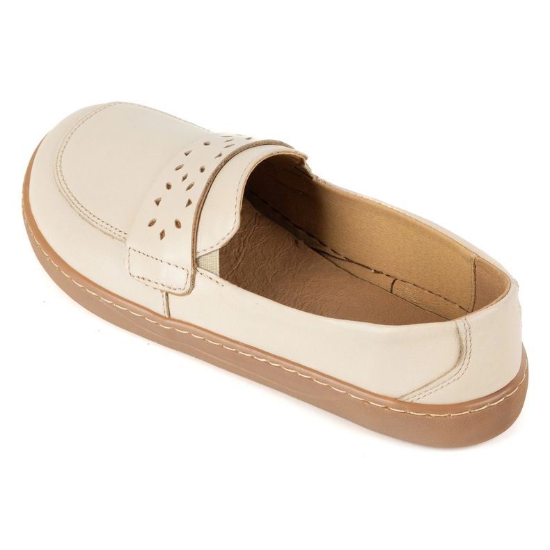 Olivier Barefoot Inga Momoters para mujeres con un beige polaco delantero amplio 1