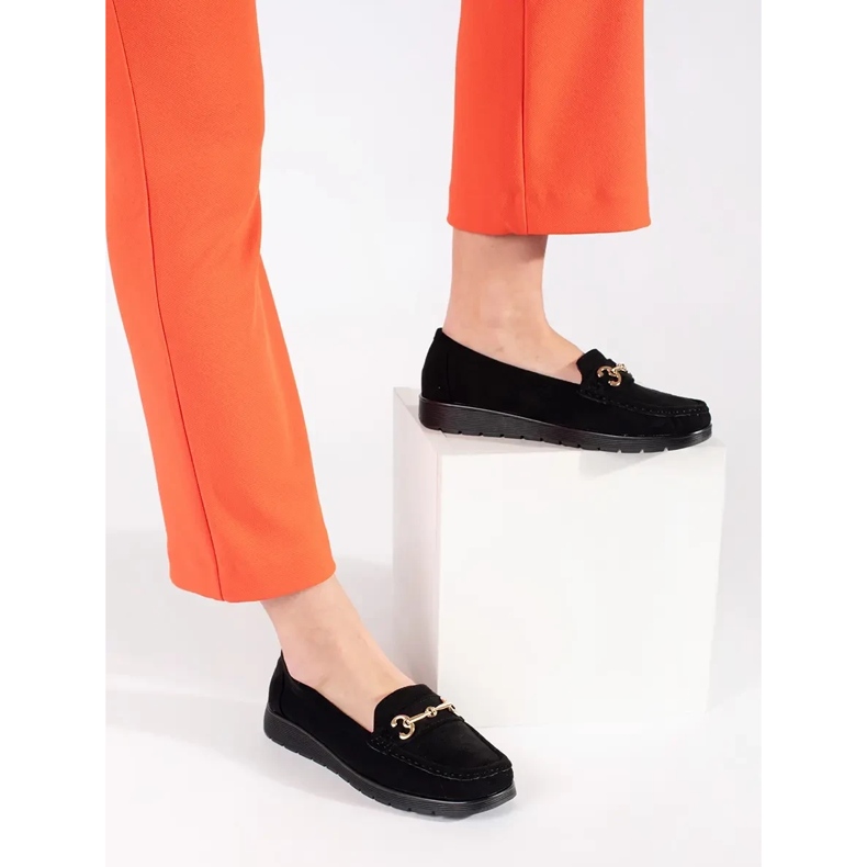 Seastar Mocasines de ante mujeres negras negro 2