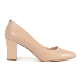 Bombas beige sergio leone 1