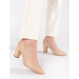 Bombas beige sergio leone 2