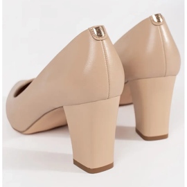 Bombas beige sergio leone 5