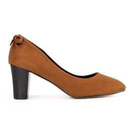 Goodin Zapatos de tacón de ante marrón en el pilar 2