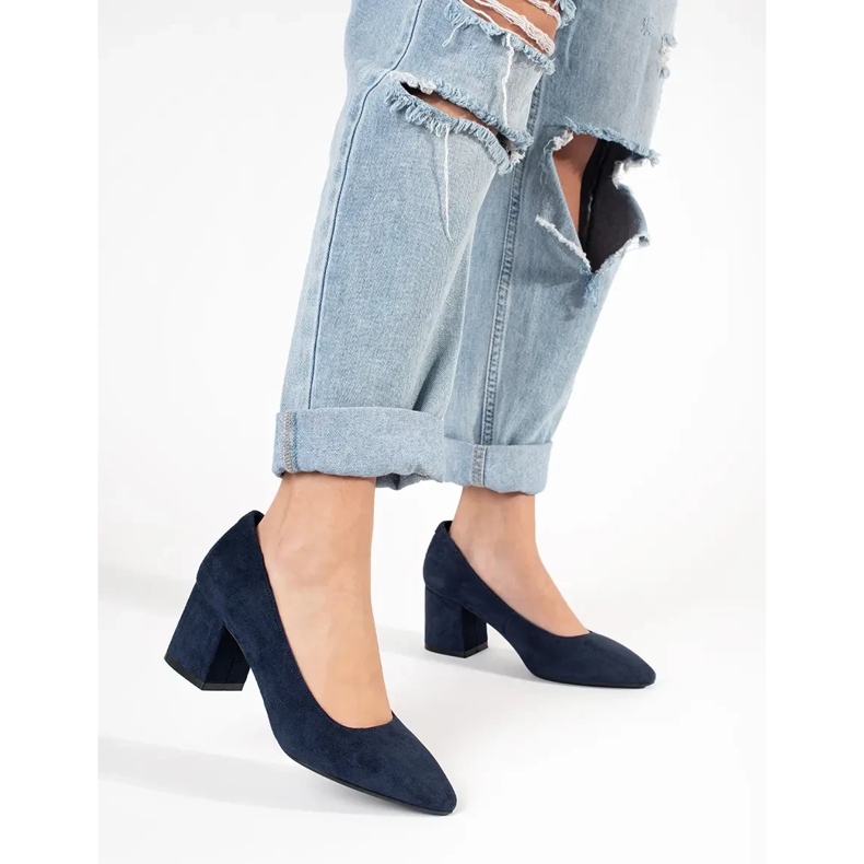 Bombas de ante azul marino Sergio Leone 2