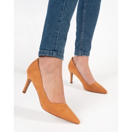 Seastar Bombas de camello en el talón alto marrón 2